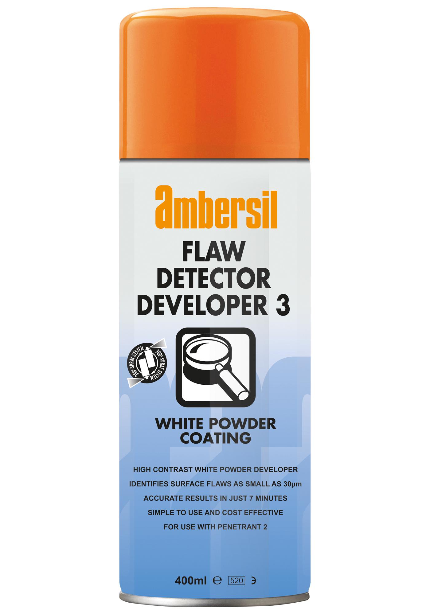 Ambersil Flaw Detector Developer, 400Ml Cleaner, Developer, Aerosol, 400Ml