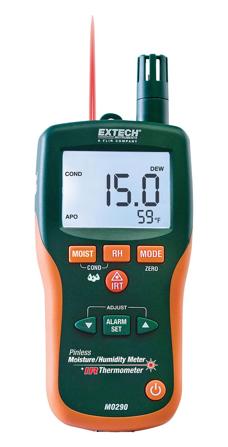 Extech Instruments Mo290 Psychrometer/ir Thermometer, 0 To 99.9%