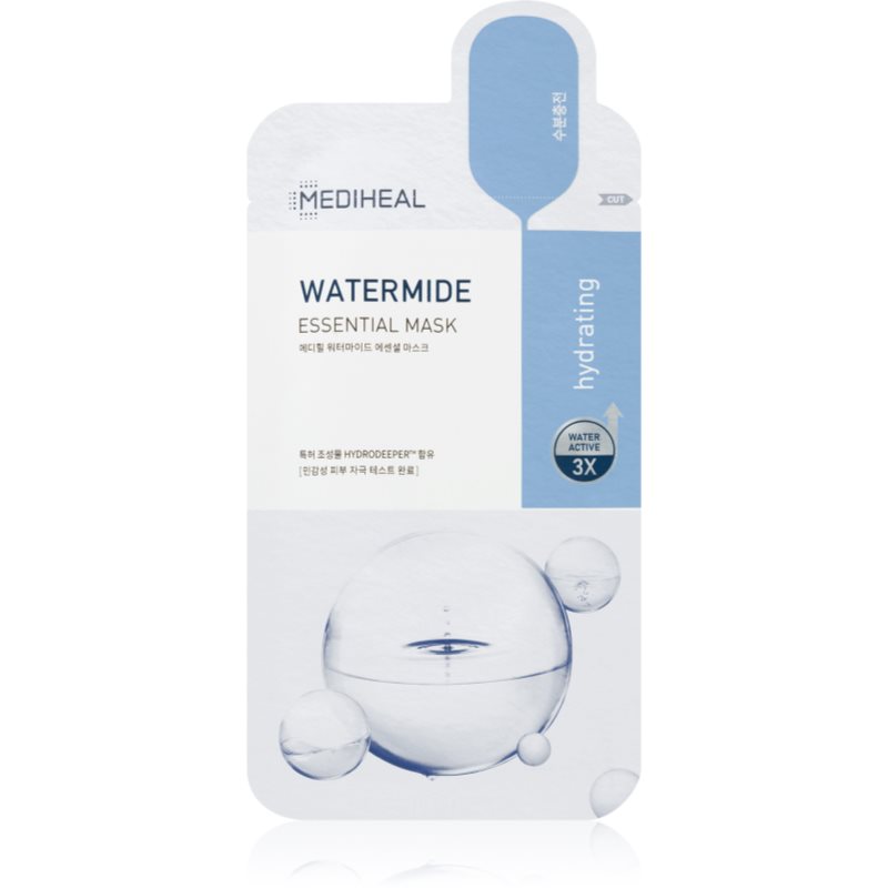 MEDIHEAL Essential Mask Watermide moisturising face sheet mask with a brightening effect 24 ml