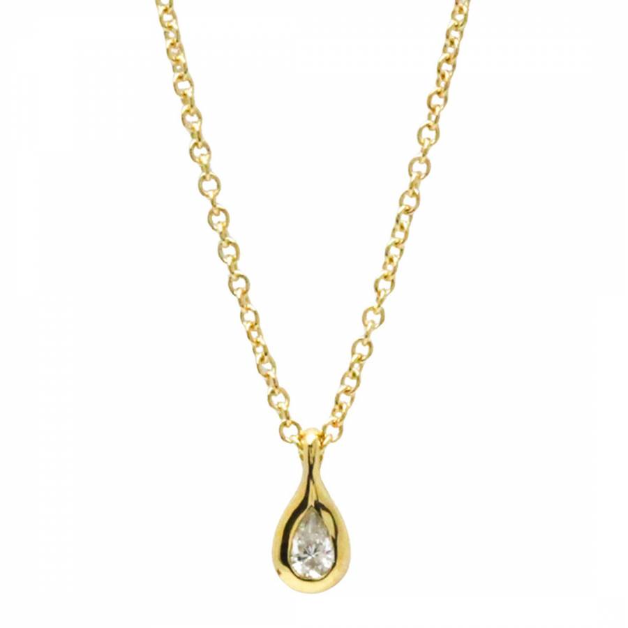 Yellow Gold Teardrop Necklace