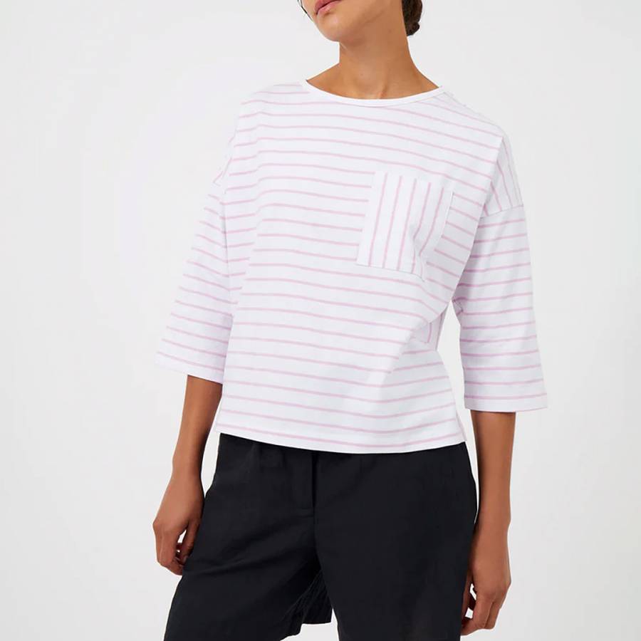 White Jersey Stripe T-Shirt