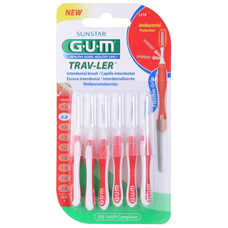 G.U.M Trav-Ler interdental brushes 0,9 mm 6 pc
