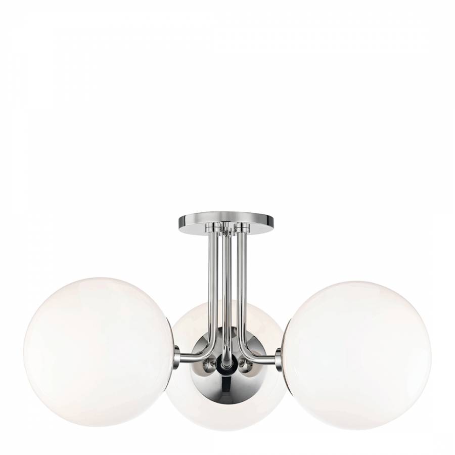 Stella 3 Light Semi Flush Silver