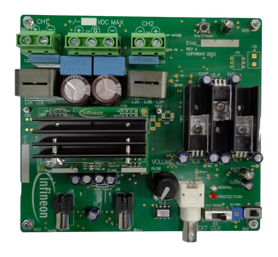 Infineon Evalma5302Ms200Wx2Tobo1 Evl Board, Class D Audio Power Amplifier