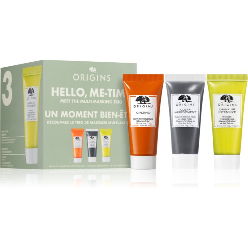 Origins Hello, Me-time Multi Masking Trio gift set for the face 3x15 ml