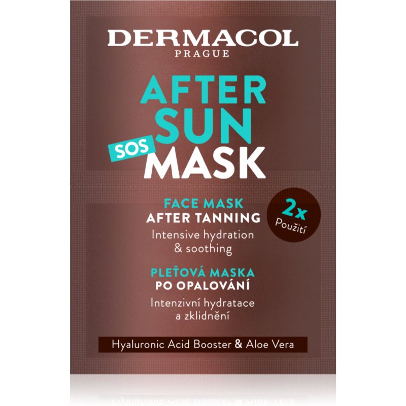 Dermacol After Sun soothing and hydrating mask aftersun 2x8 ml