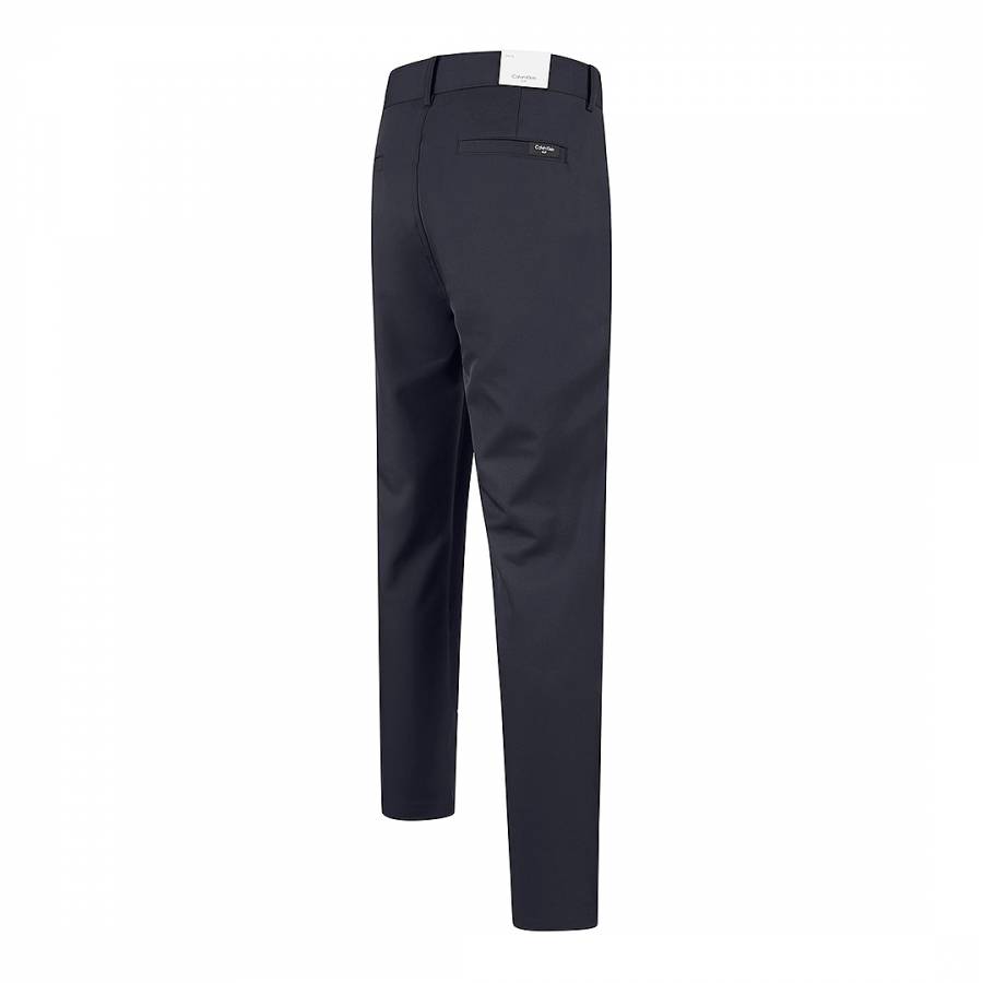 Navy Calvin Klein Tapered Fit Stretch Trousers