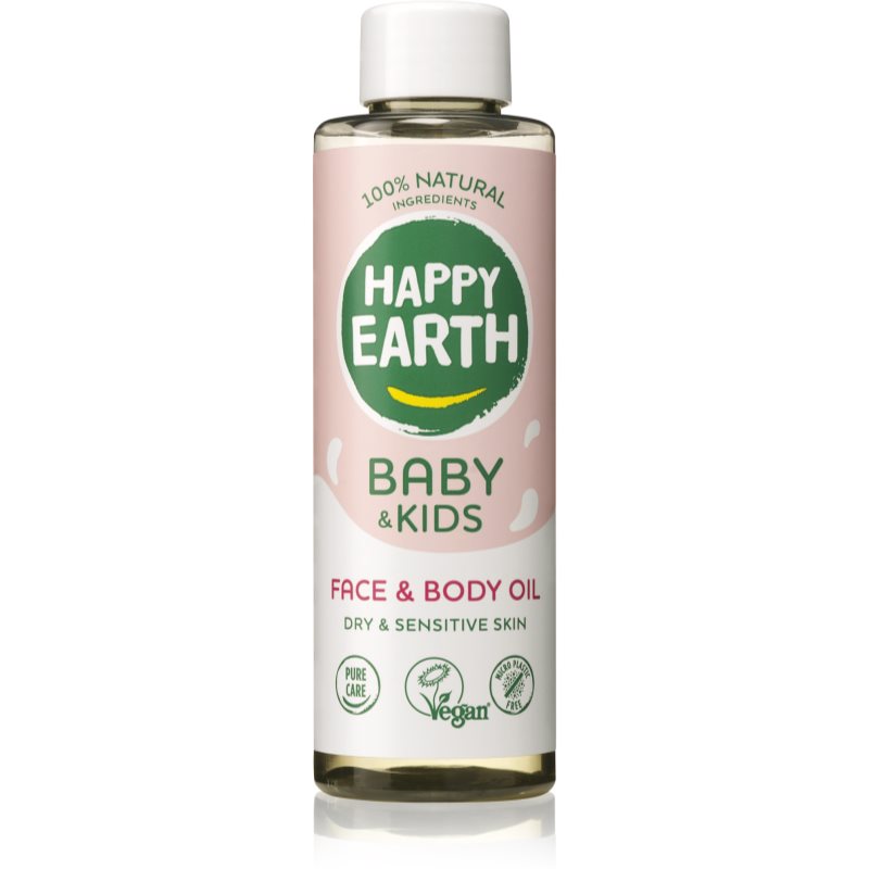Happy Earth Baby & Kids 100% Natural Face & Body Oil body oil for dry and sensitive skin 150 ml