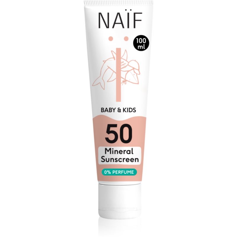 Naif Baby & Kids Mineral Sunscreen SPF 50 0 % Perfume protective sunscreen for babies and children fragrance-free SPF 50 100 ml