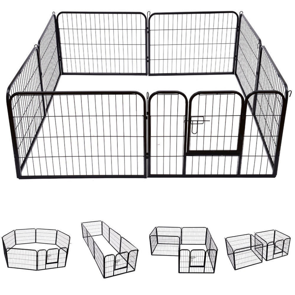 Extra Large Heavy Duty 8 Piece Puppy Dog Run Enclosure Welping Pen