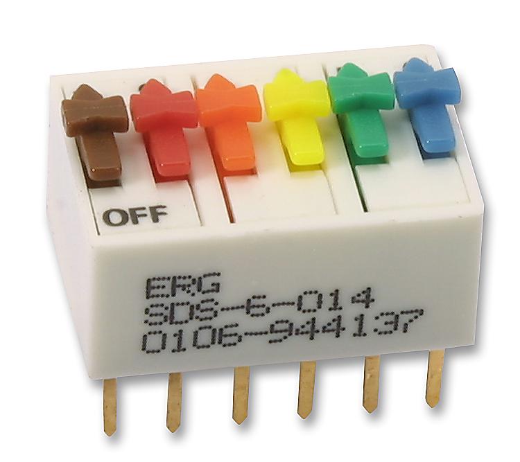 Erg Components Sds-6-014 Switch, Dil, St, 6Way