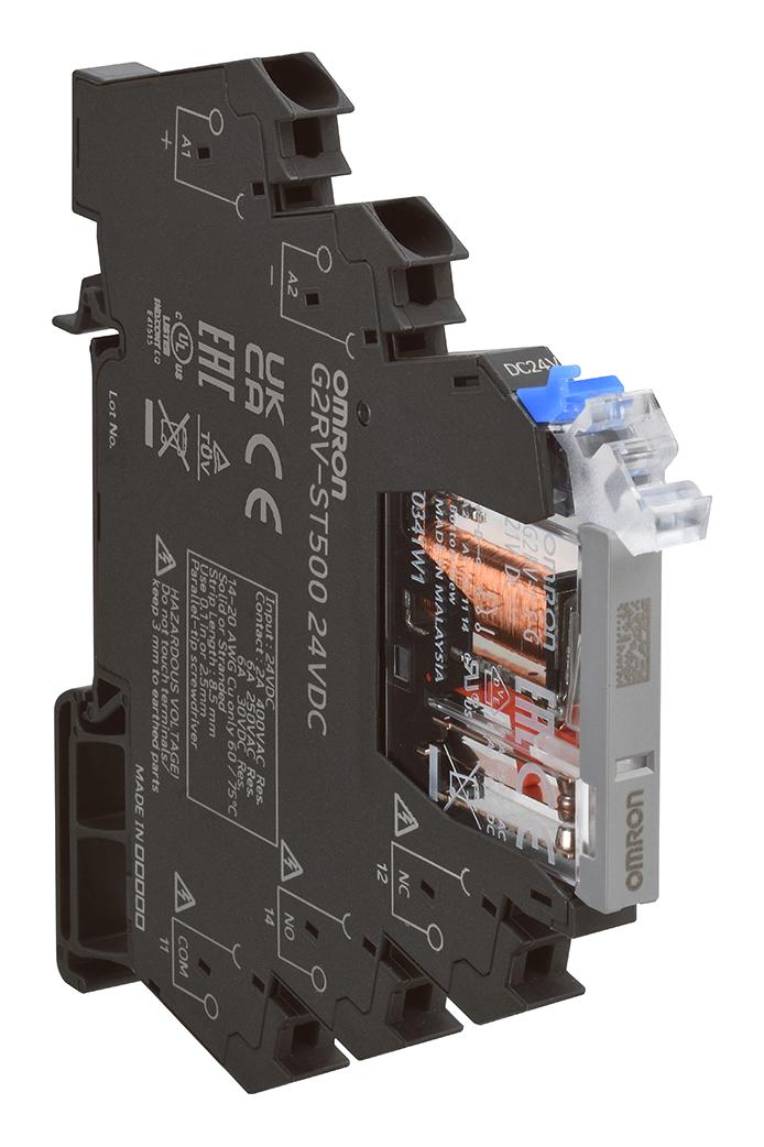 Omron Industrial Automation G2Rv-St500 24Vdc Slim I/o Relay, Spdt, 24Vdc, 6A, Din