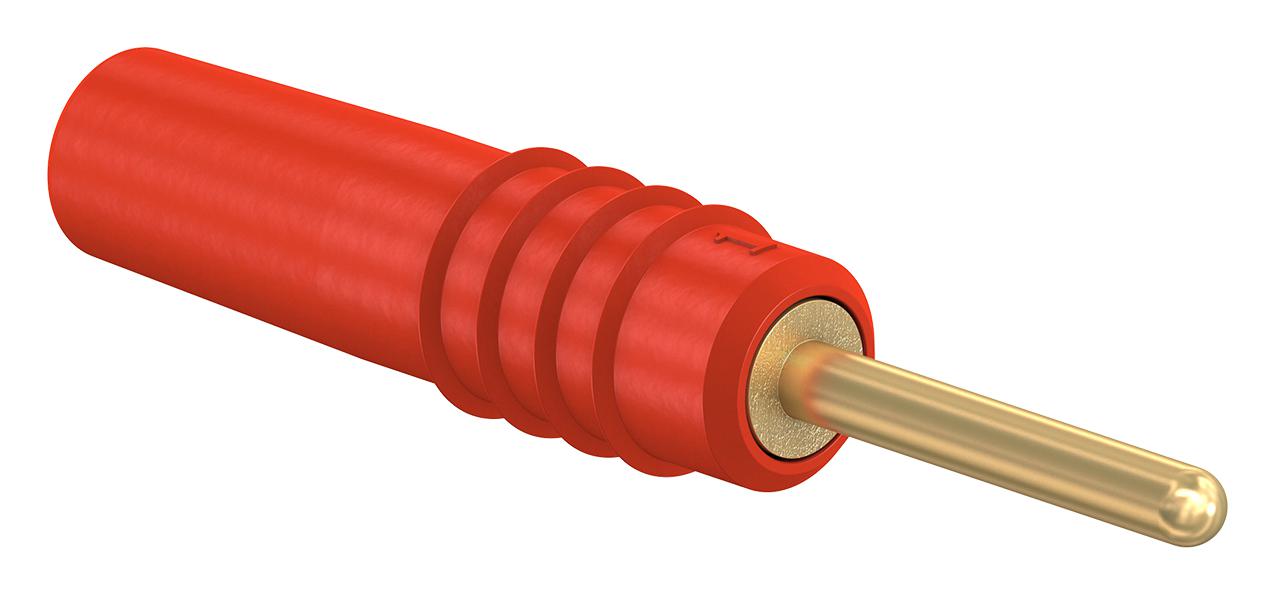 Staubli 22.2602-22 Test Connector, Plug, 1mm, 6A, Red