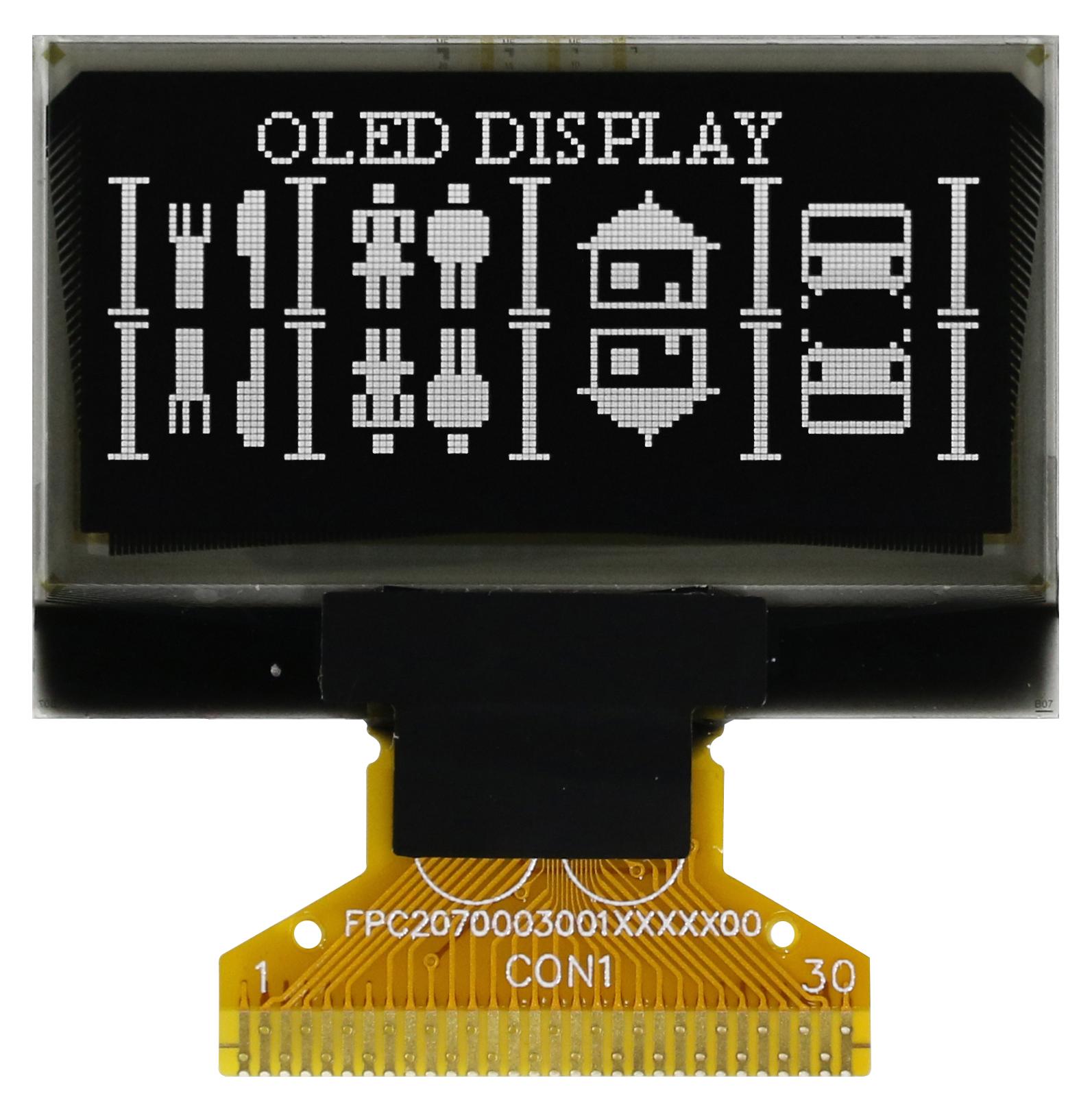 Midas Displays Mcot128064P1V-Wm Oled Display, Cot, 128 X 64 Pixel, 3V