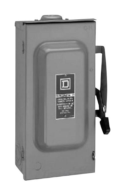 Square D By Schneider Electric D225Nr Safety Switch, Fusible, Dpst, 400A, 240V