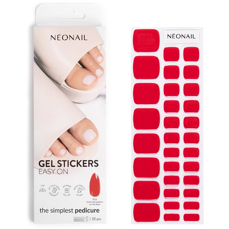 NEONAIL Easy On Gel Stickers nail stickers for legs shade P02 32 pc