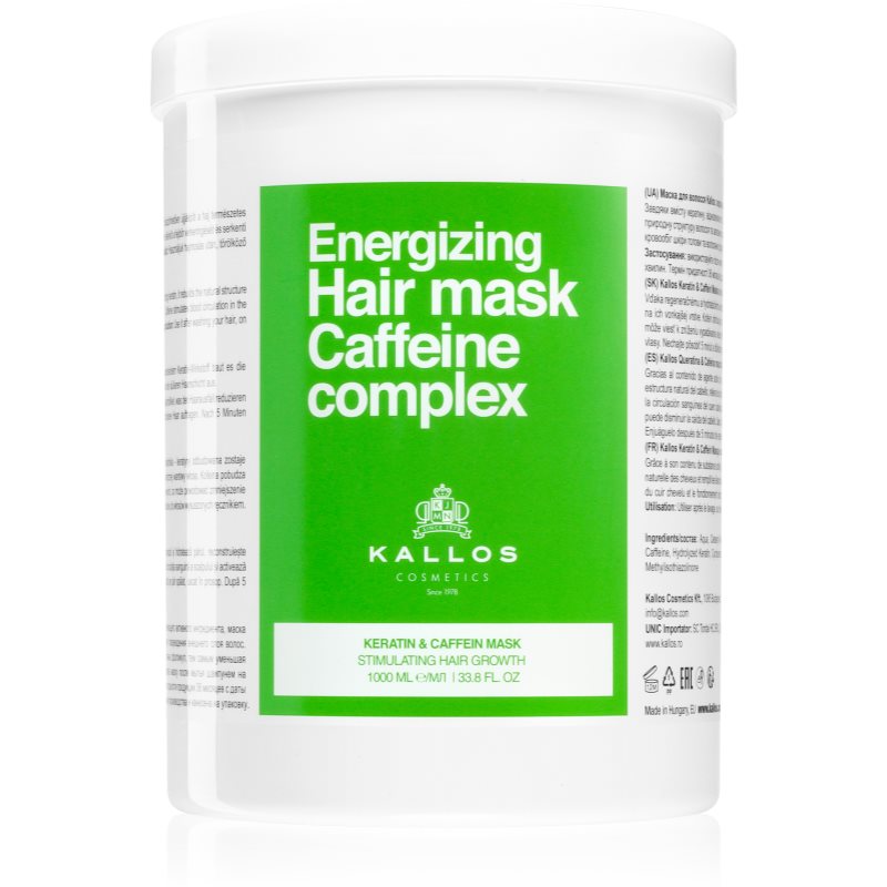 Kallos Caffeine Complex keratin mask with caffeine 1000 ml