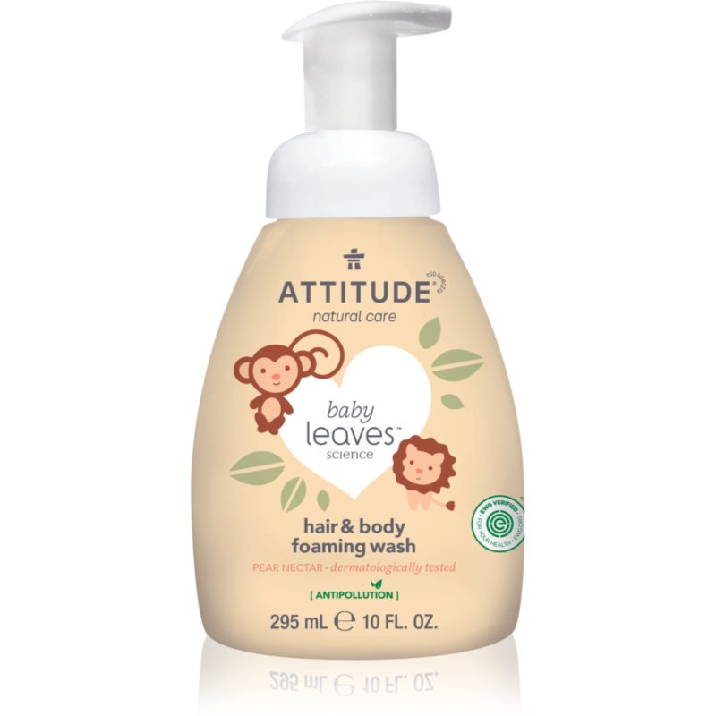 Attitude Baby Leaves Pear Nectar washing foam 2-in-1 for children 295 ml