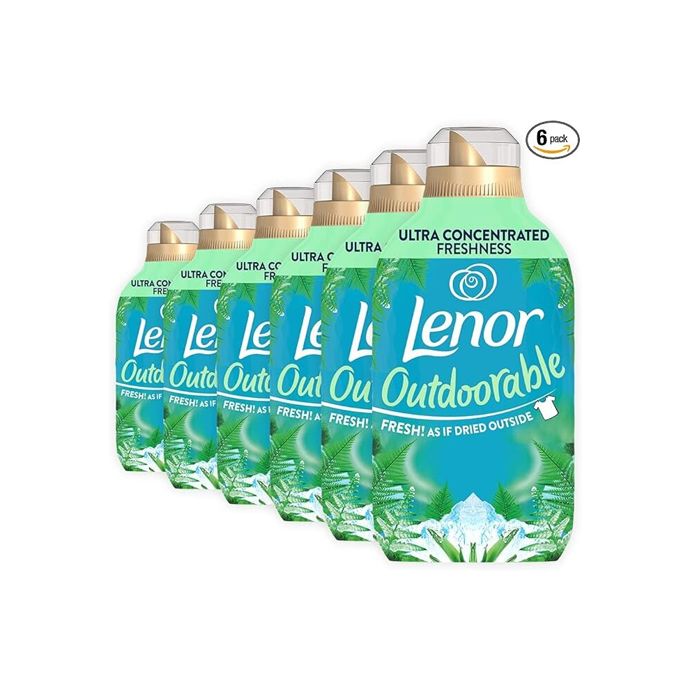 LENOR Outdoorable Fabric Conditioner 35 Washes 490Ml Northern Solstice Ultra Concentrated Freshness 100 Percent Recycled Bottle X6