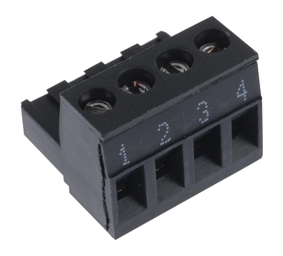 Wieland Electric 25.320.0453.1 Terminal Block Pluggable, 4 Position, 22-12Awg