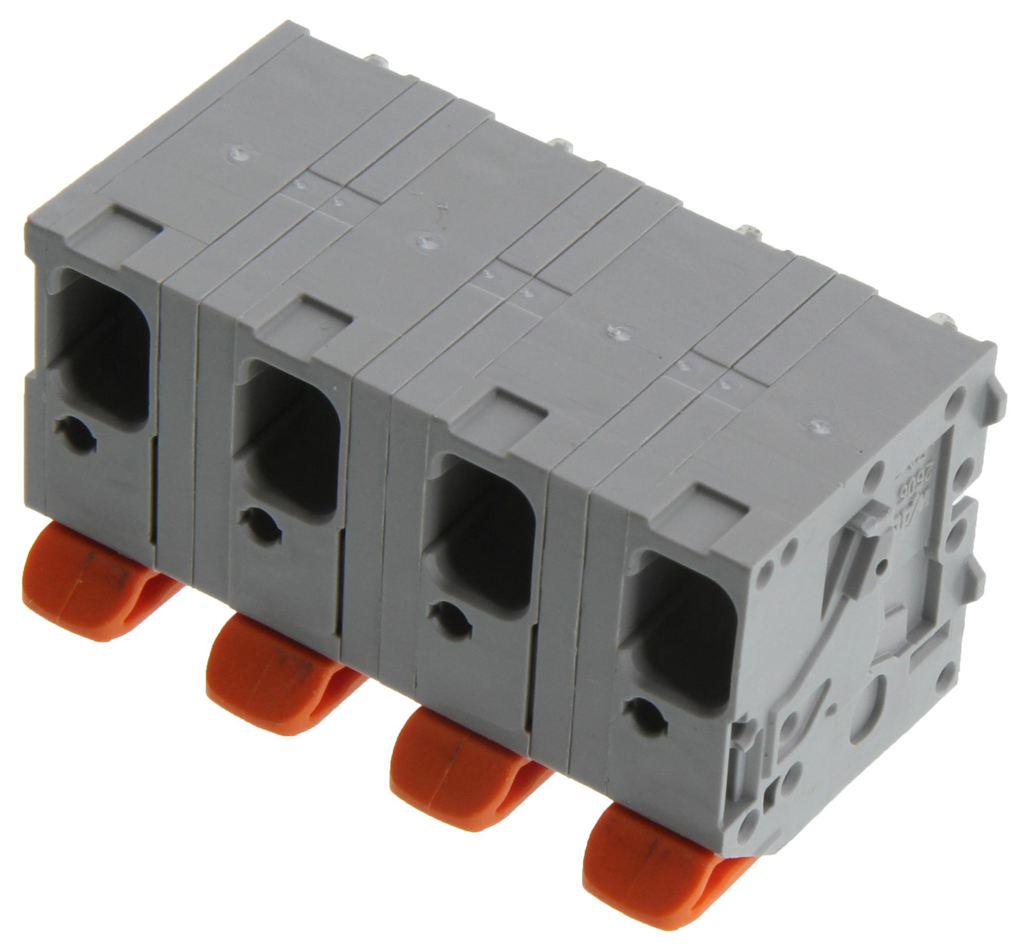 WAGO 2606-3360 Terminal Block, Wtb, 10Pos, 24-8Awg