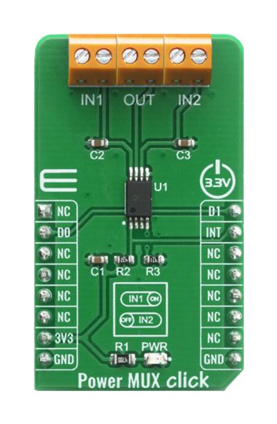 MikroElektronika Mikroe-4109 Click Board, Power Switch, Gpio, 3.3V