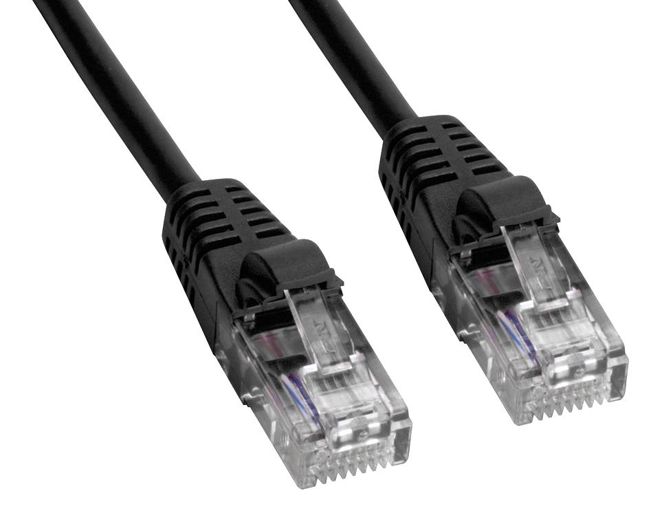 Amphenol Cables on Demand Mp-5Xrj45Unnk-015 Enet Cable, Cat5E, Rj45 Plug-Plug, 15Ft