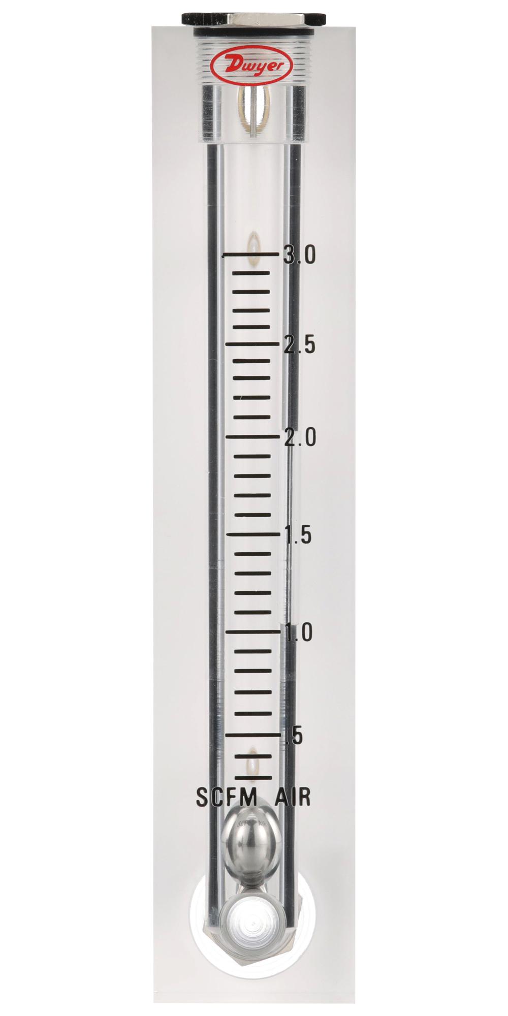 Dwyer Vfb-90 Air Flowmeter, 150Psi, 3Scfm, 1/8