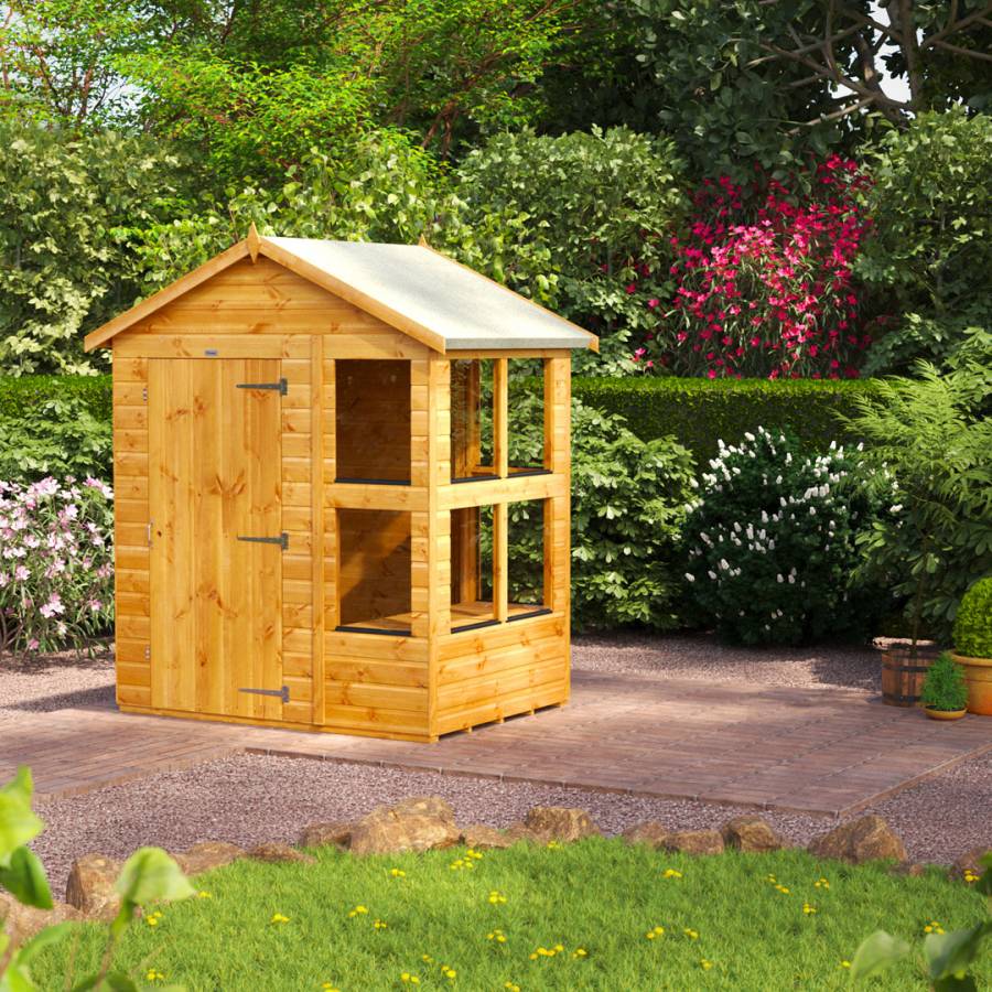 SAVE £120 - 4x6 Power Apex Potting Shed