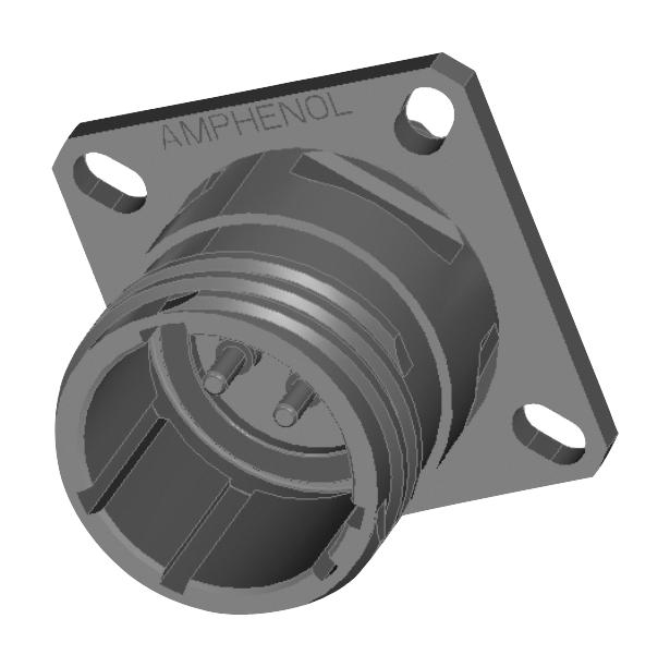 Amphenol Aerospace Tvps00Ds-13-4P Mil Spec Cir Connector, Rcpt, 13-4, Crimp