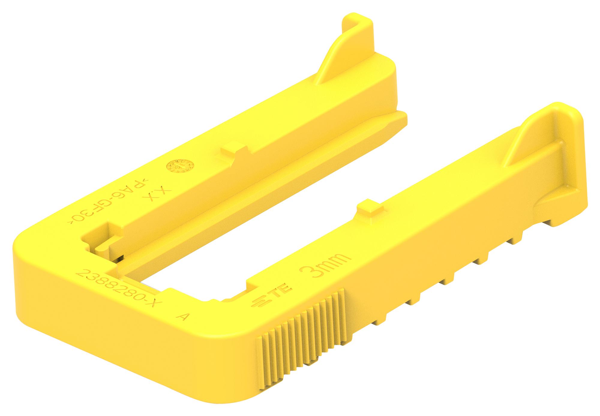 Amp Connectors / Te Connectivity 2388280-6. Slide, Pa6 Gf30, Yellow