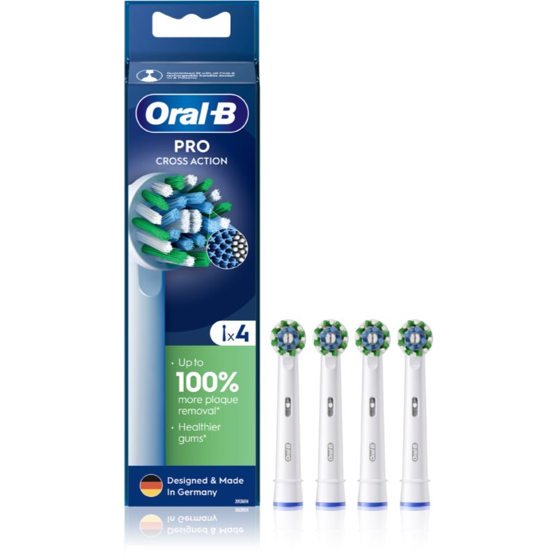 Oral B PRO Cross Action toothbrush replacement heads 4 pc