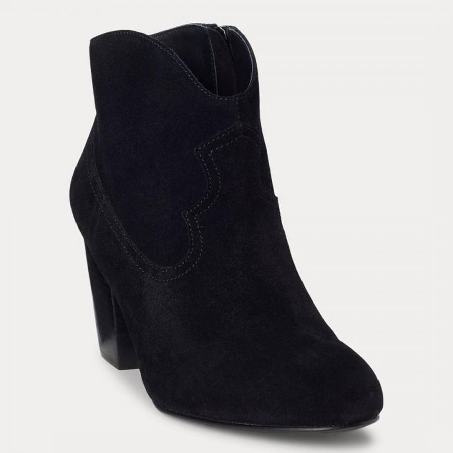 Black Mazie Suede Boots