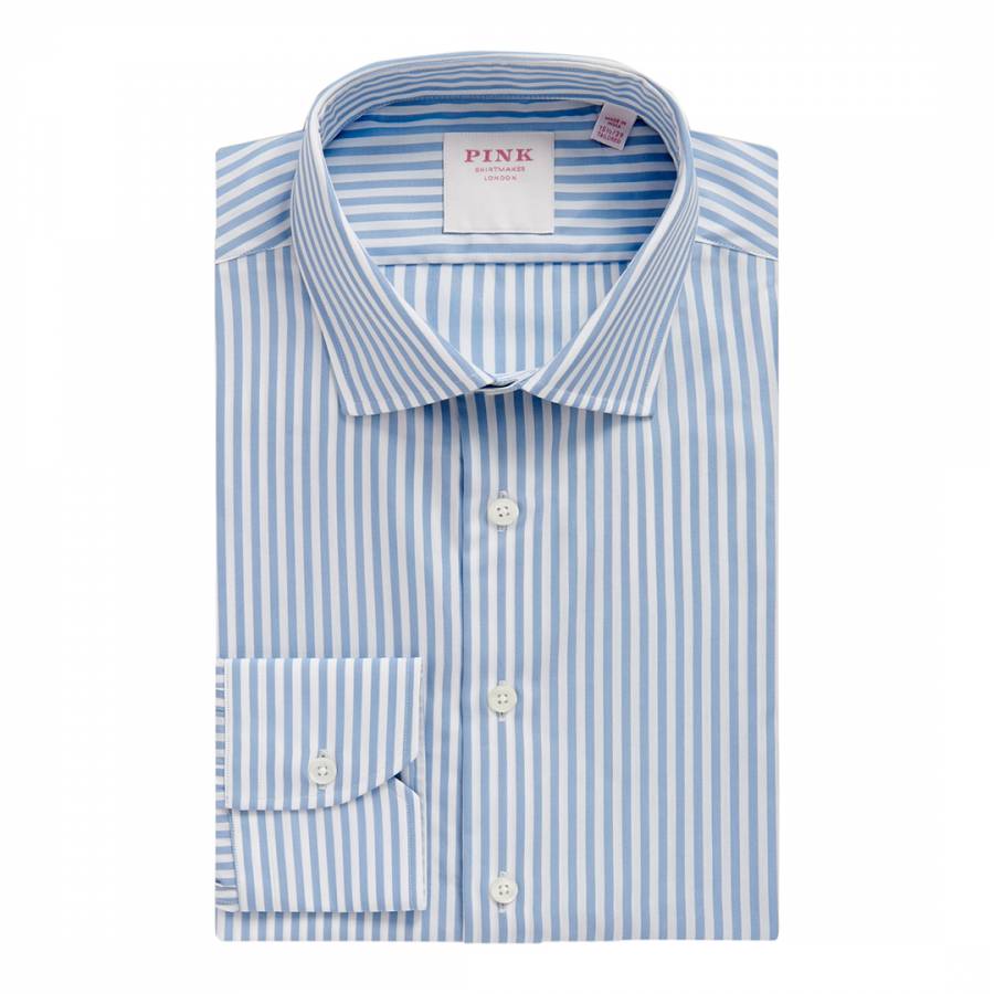 Blue Bengal Stripe Tailored Fit Cotton Shirt