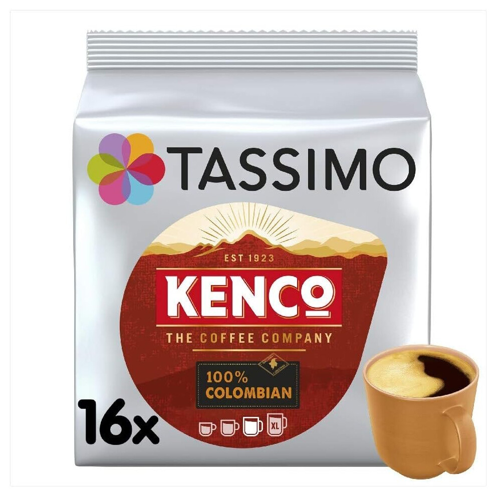 Tassimo Kenco Colombian Coffee Pods X16 (Pack of 5, Total 80 Drinks)