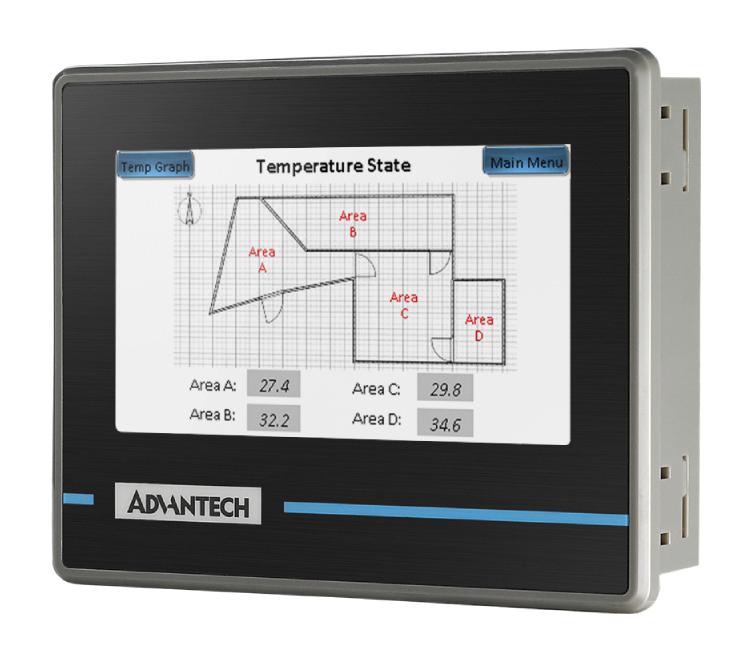 Advantech Wop-204K-Nae Operator Panel, Wqvga Tft Lcd, 4.3