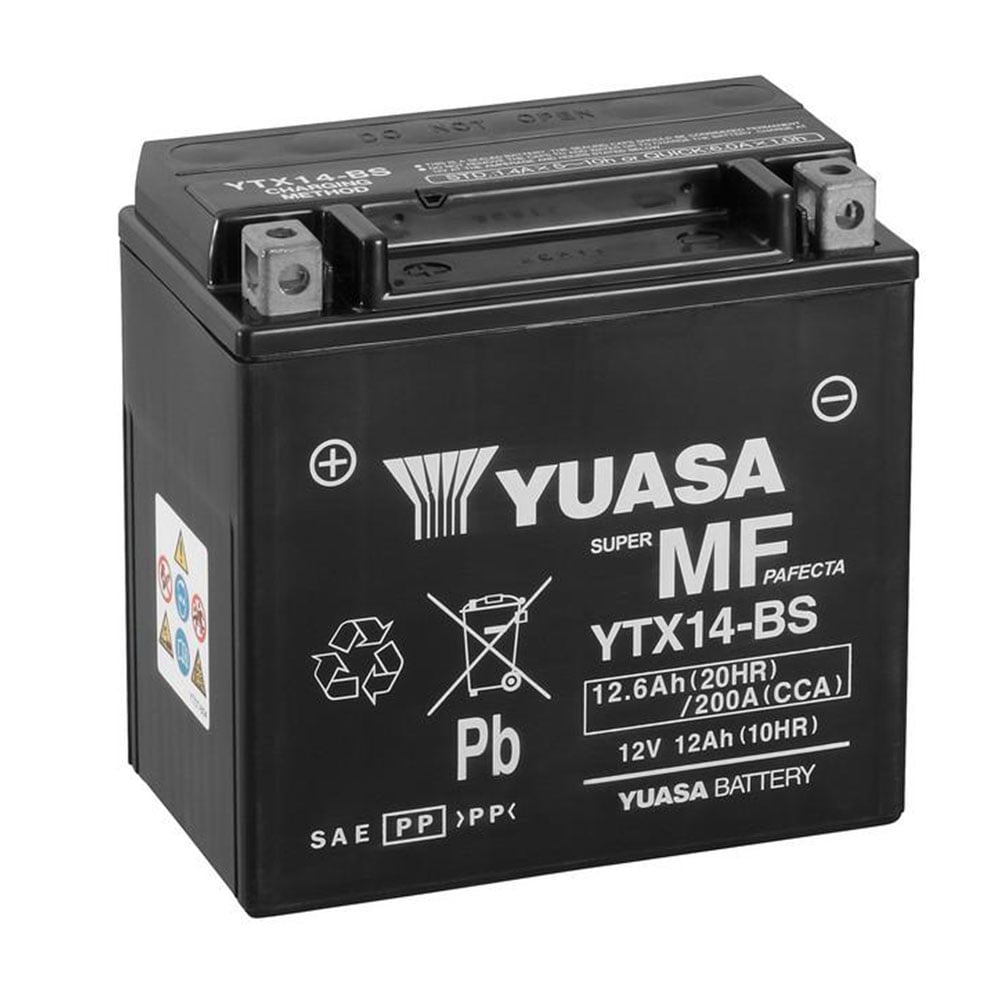 Yuasa YTX14 (WC) Maintenance free Motorcycle Battery Size