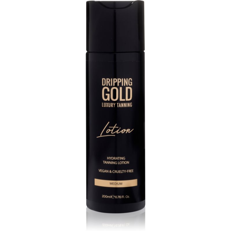 Dripping Gold Luxury Tanning Lotion moisturising tanning lotion for a deep tan shade Medium 200 ml