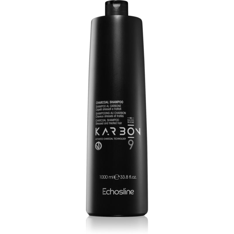 Echosline CHARCOAL Karbon 9 shampoo with activated charcoal for damaged, chemically-treated hair 1000 ml