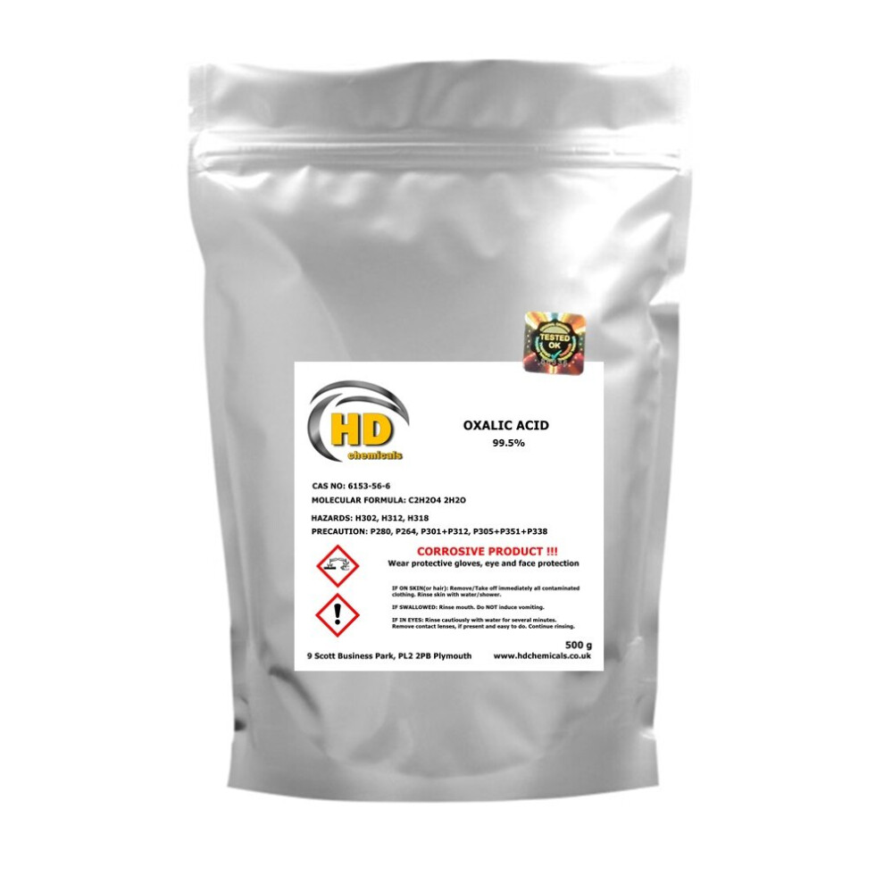 (500g) Oxalic Acid 99.5% Pure Crystals Stain Rust Remover