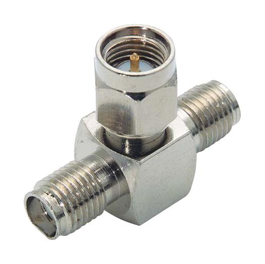 L-Com Ba19 Tee Adapter, Sma Plug-Jack, Jack, 50 Ohm