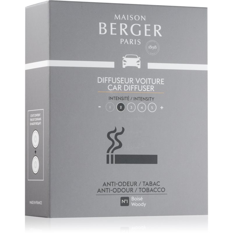Maison Berger Paris Car Anti Odour Tobacco car air freshener refill (Woody) 2 x 17 g