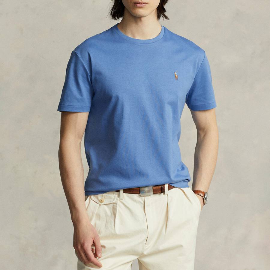 Blue Pima Cotton T-Shirt