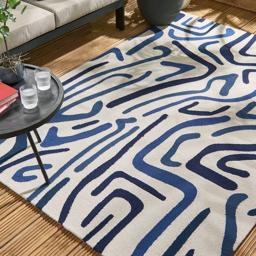 Synchronic Outdoor Rug 200x280cm Japanese Ink/ Origami