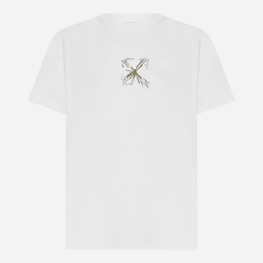 White Splash Arrow Cotton T-Shirt