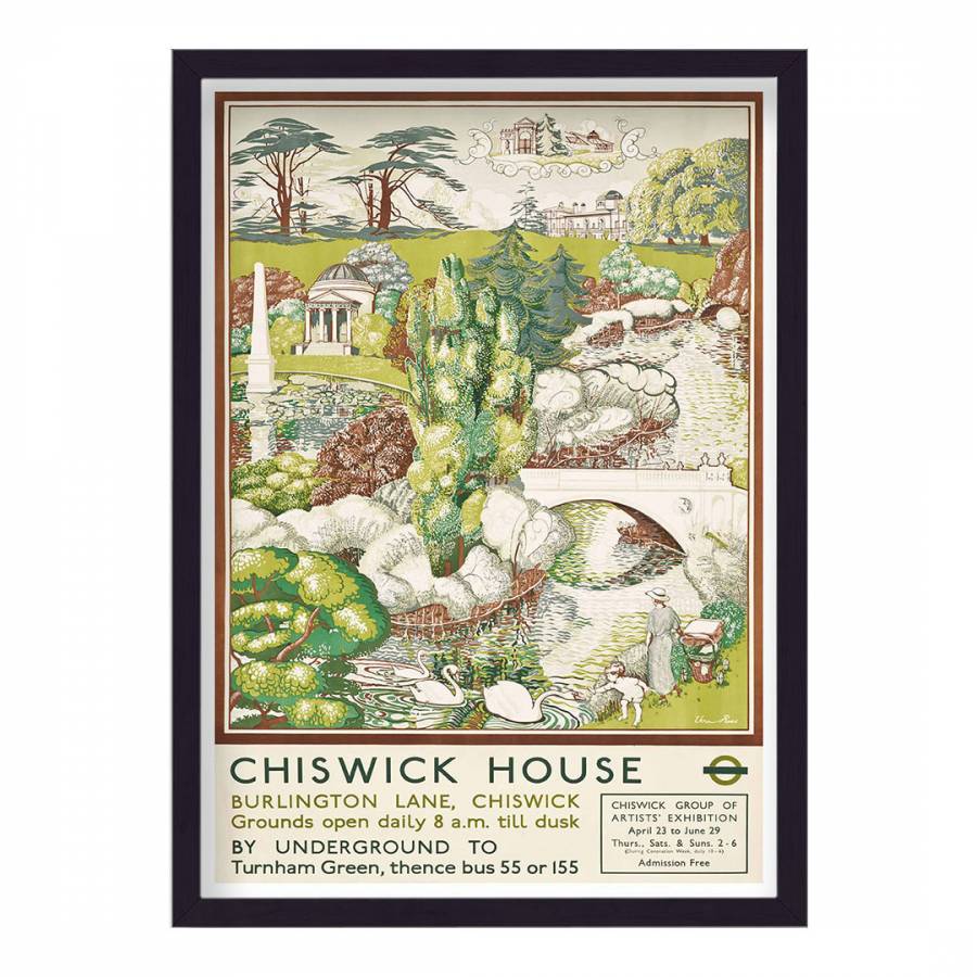 Vintage London Transport Chiswick House Framed Print