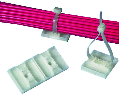 Panduit Abms-A-D. Cable Tie Mount, 2-Way, 5.2mm W, Nylon, Nat