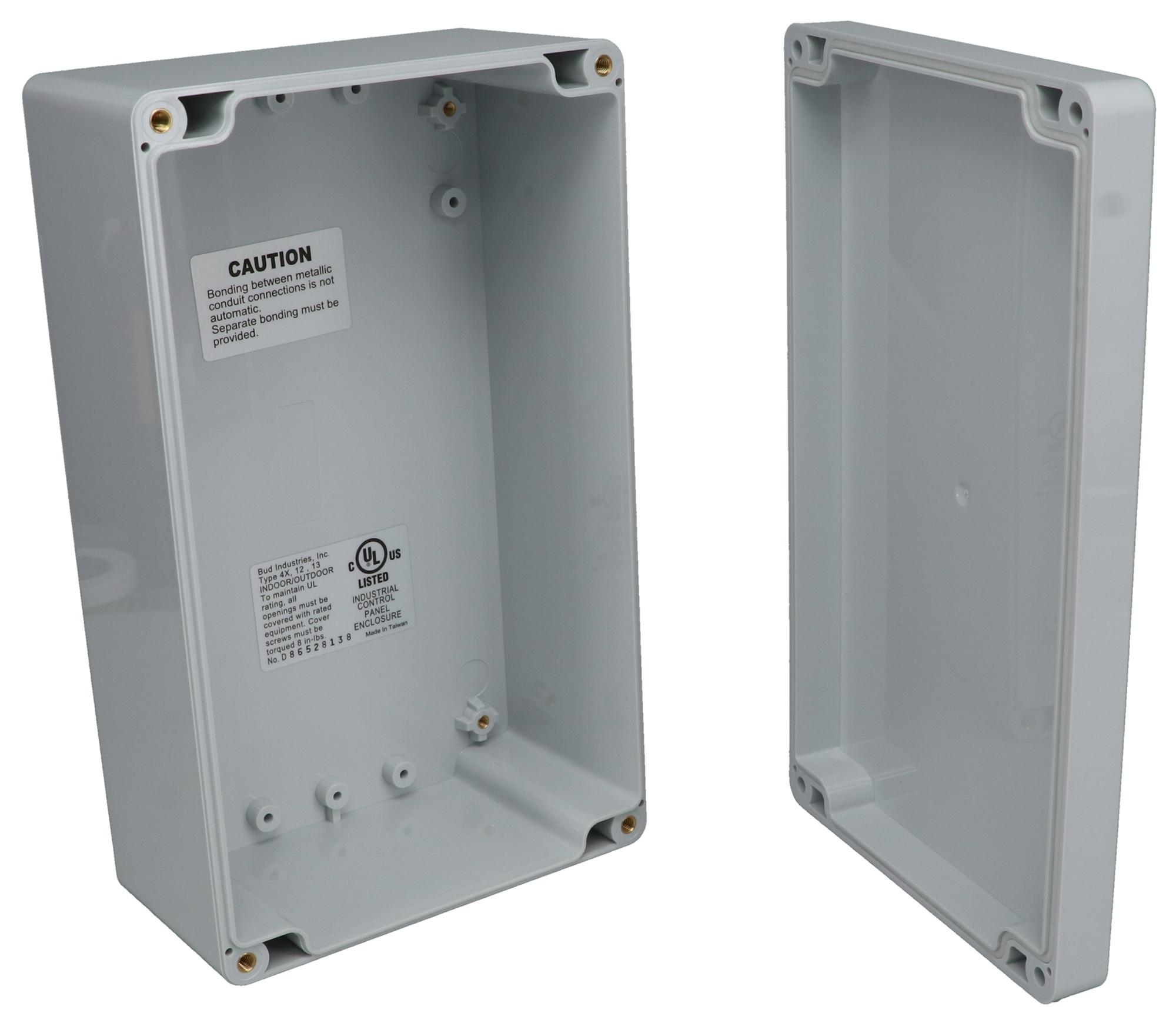 Bud Industries Pn-1334-A Enclosure, Wall Mount, Pc, Grey