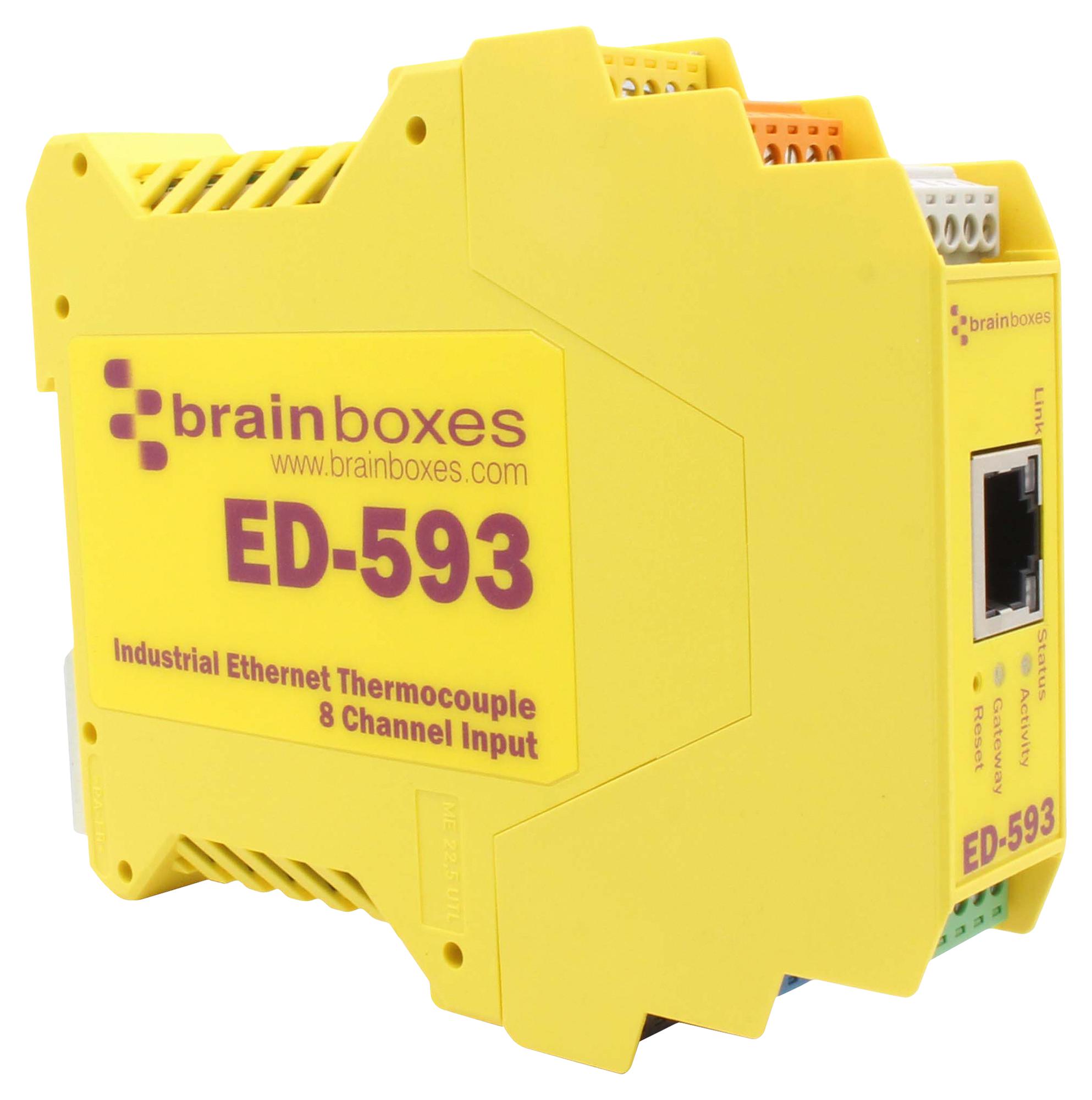 Brainboxes Ed-593 Ethernet - 8 Thermocouple, 2.5W, Screw