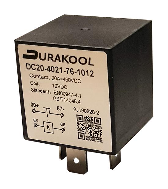 Durakool Dc20-4021-76-1080 Power Relay, Spst-No-Dm, 20A, 80Vdc